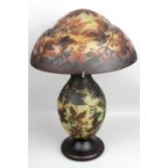 A reproduction Daum Nancy Art Nouveau style overlaid and cut glass table lamp,