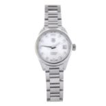 CURRENT MODEL: TAG HEUER - a lady's Carrera Calibre 9 bracelet watch.