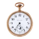 An open face pocket watch by Hamilton.