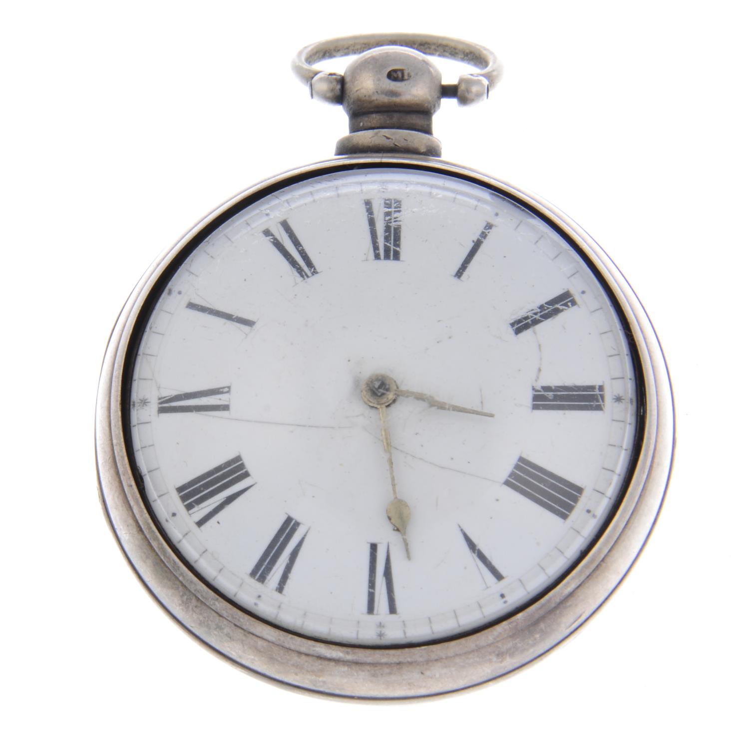A pair case pocket watch by J.Collins. - Image 3 of 4