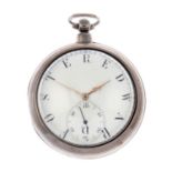 A pair case pocket watch by J.