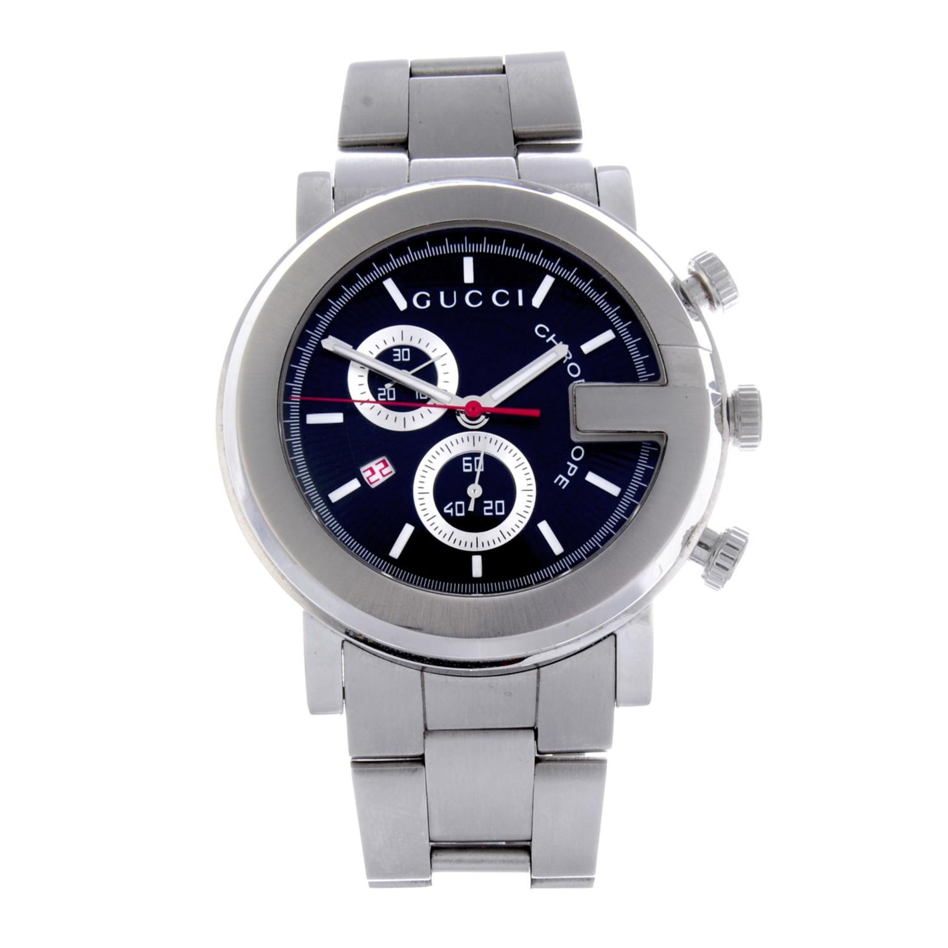 GUCCI - a gentleman's Chronoscope chronograph bracelet watch.