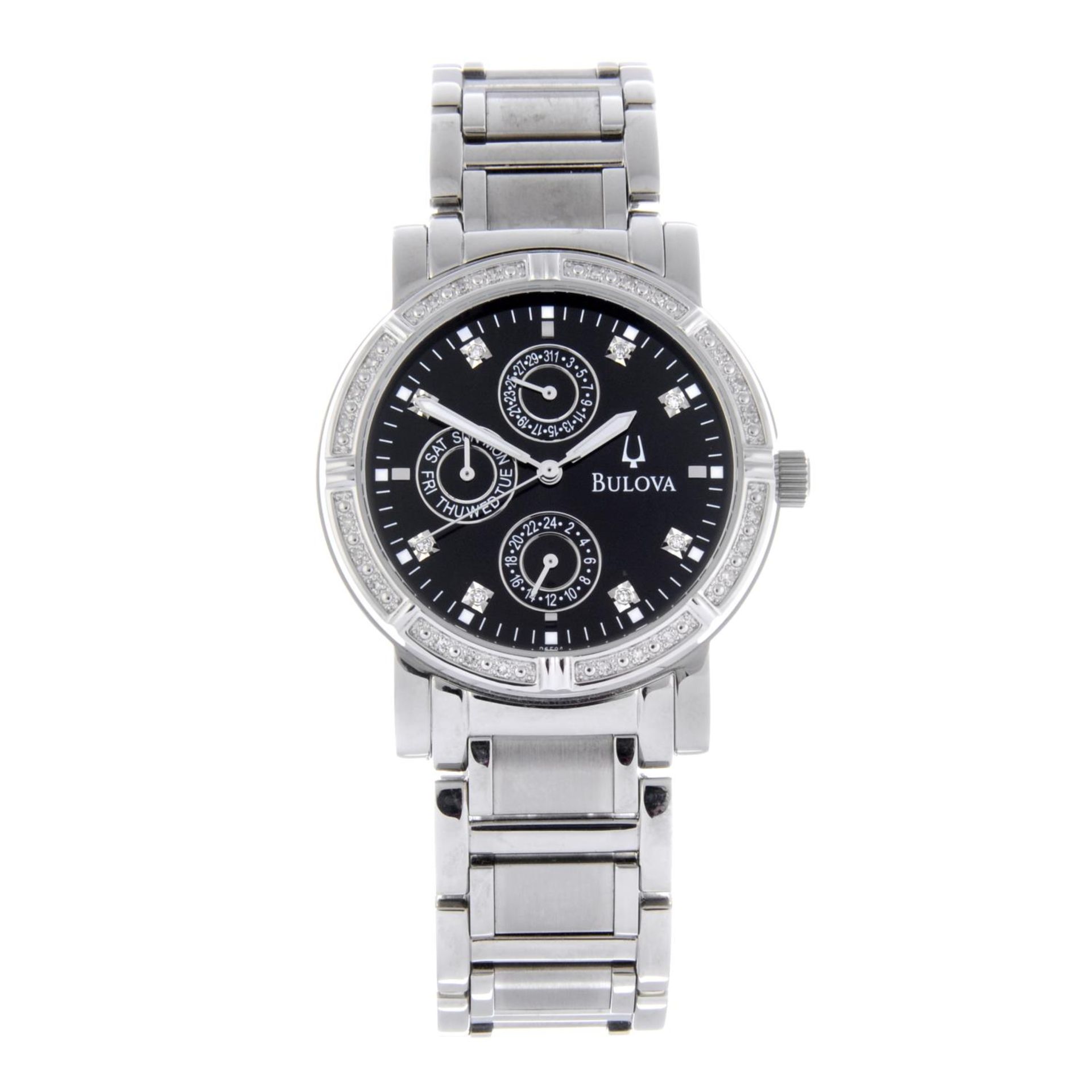 BULOVA - a Diamond Multifunction bracelet watch.