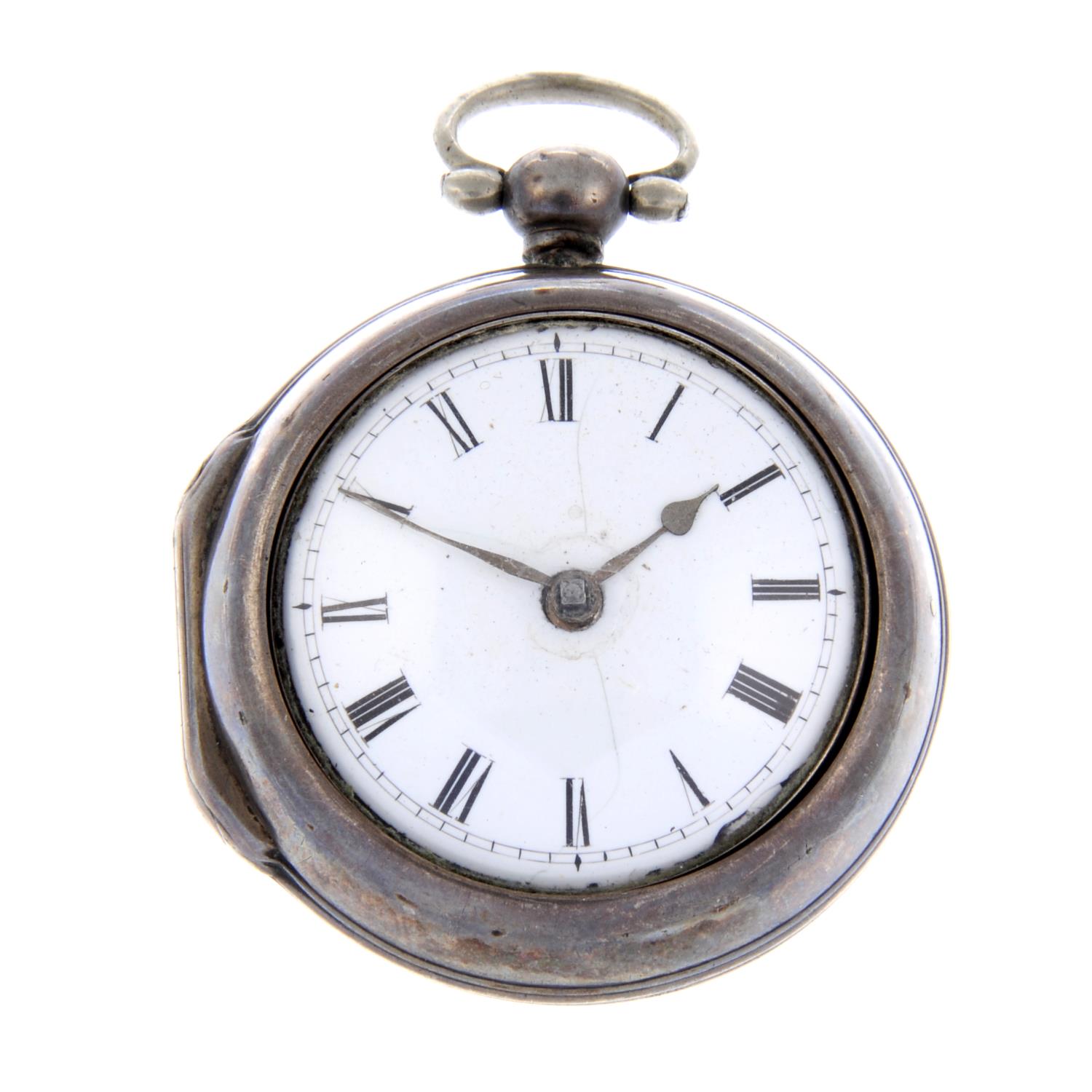 A pair case pocket watch by J.Collins.