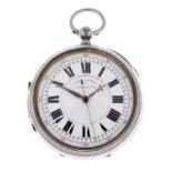 An open face centre seconds pocket watch by E.Meyer.