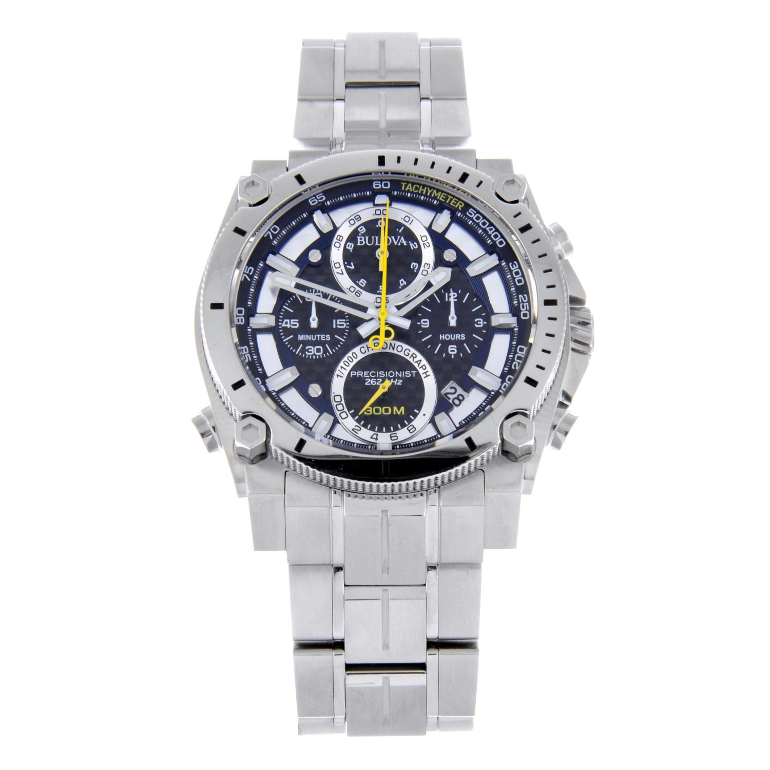 BULOVA - a gentleman's Precisionist chronograph bracelet watch.