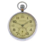 An open face military issue pocket watch by Jaeger-LeCoultre.