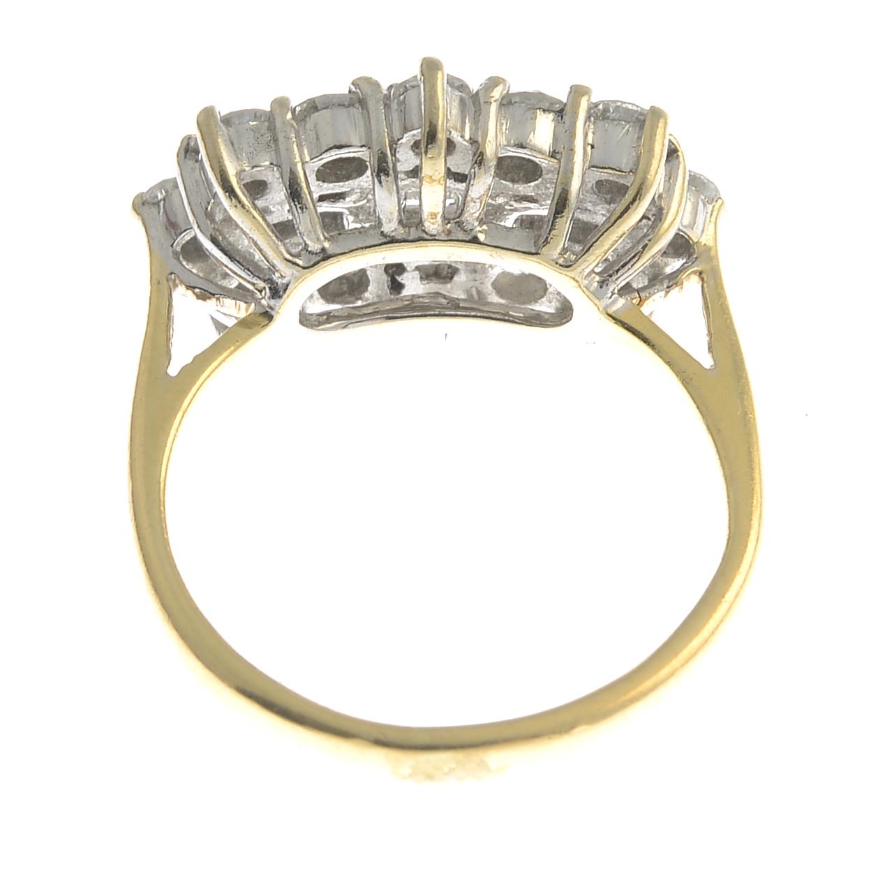 An 18ct gold diamond cluster ring.Total diamond weight 1.50cts, - Image 2 of 3