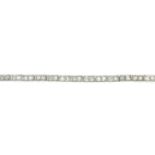 A single-cut diamond line bracelet.Estimated total diamond weight 2.10cts,