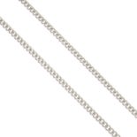 An 18ct gold flat curb-link chain.Hallmarks for Birmingham.Length 20cms.
