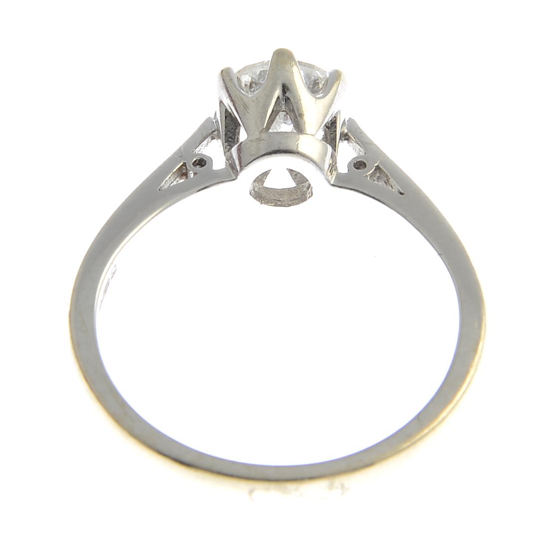 An 18ct gold brilliant-cut diamond single-stone ring.Diamond weight 0.75ct, - Image 2 of 3