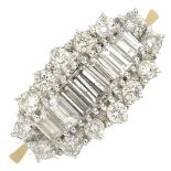 An 18ct gold diamond dress ring.Estimated total diamond weight 1.15cts,