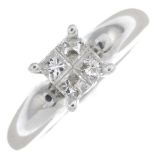 A diamond cluster ring.Estimated total diamond weight 0.50ct.