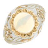 An opal, diamond dress ring,