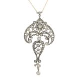 A diamond pendant,