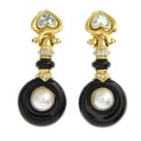 A pair of mabe pearl,