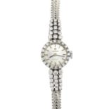 A lady's diamond wrist watch,