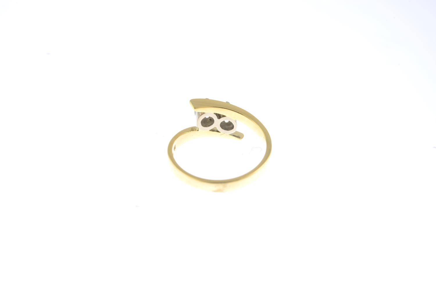 An 18ct gold diamond two-stone ring.Estimated total diamond weight 0.30ct, - Image 3 of 3