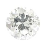 A loose brilliant-cut diamond, weighing 0.52ct.