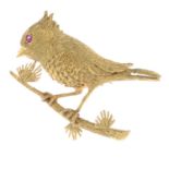 A woodpecker brooch,