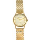 A gentleman's 1970s 9ct gold bracelet watch,