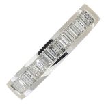 A diamond half eternity ring.Total diamond weight 0.41ct,