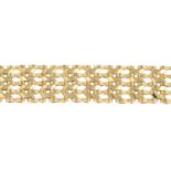 A 9ct gold bracelet.Hallmarks for London, 1973.Length 18.5cms.