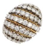 A diamond bombe ring,