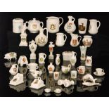 A collection of assorted early 20th Century crested china to include W.