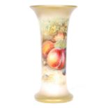 A Royal Worcester Fallen Fruits shape G923 trumpet vase decorated by T.