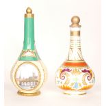 A 19th Century Worcester Chamberlain scent bottle decorated with a hand painted scene of Worcester