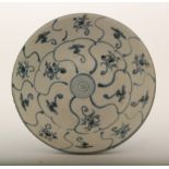 An early 19th Century Chinese Tek Sing Cargo bowl in underglaze blue and white with a repeat