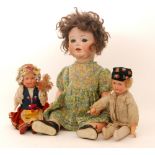 An Armand Marseille A3M, 996 bisque head doll with open close eyes,