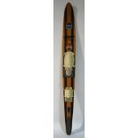 A 1970s wooden Ron Marks water ski made to commemorate Col Faulkner Australian champion 1971,