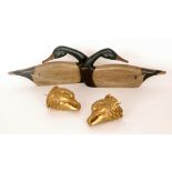 A pair of decoy duck embellishments, height 39cm,