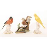 Two Royal Worcester models of birds comprising a Bullfinch model 2662,