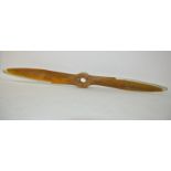 A replica Word War II aircraft propeller blade stamped Biggin Hill Des 1939, MP 480, RPM 225,