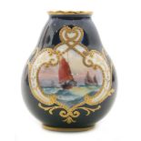 A small early 20th Century Royal Crown Derby bud vase decorated by W.