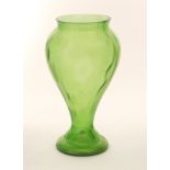 An early 20th Century Loetz Rusticana vase of footed ovoid form with flared collar neck,