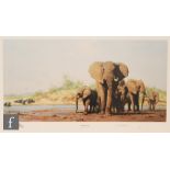 DAVID SHEPHERD,OBE (1931-2017) - 'Evening in Africa', photographic reproduction,