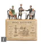 A pre-war Taylor & Barrett Zoo Series Set 30 'Visitors At Tea' set of hollowcast figures,