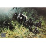 DAVID SHEPHERD,OBE (1931-2017) - 'The Mountain Gorillas of Rwanda', photographic reproduction,