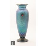 A later 20th Century Okra Glass Studios vase by Richard P.