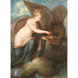 ENGLISH SCHOOL (LATE 18TH CENTURY) - Hebe and the eagle of Zeus, oil on canvas, framed,