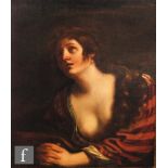 AFTER GUERCINO - The Penitent Magdalene, oil on canvas, unframed, 74cm x 64cm.