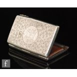A Victorian hallmarked silver card case,