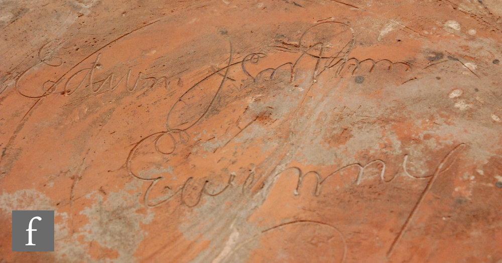 A large Ewenny Pottery jardiniere decorated with impressed fern leaves in brown, - Image 3 of 7