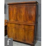 A Victorian mahogany housekeepers cupboard,