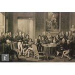 AFTER JEAN BAPTISTE ISABEY 'The Congress of Vienna, engraving, published 1815, framed,