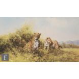 DAVID SHEPHERD,OBE (1931-2017) - 'Leopards'', photographic reproduction,